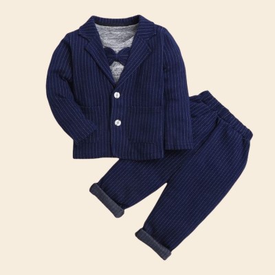 OneFeel Baby Boys Party(Festive) Jacket Pant(Blue)