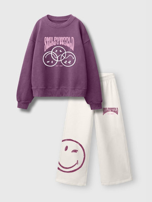 Nap Chief Girls Casual Sweatshirt Track Pants(Burgundy)