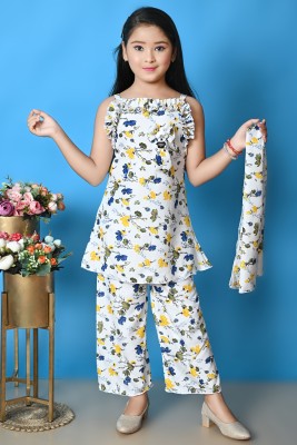 ZARTAJ Girls Party(Festive) Top Pyjama(YELLOW)