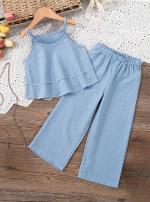 V R Creation Girls Casual Top Pyjama(Aqua Blue)