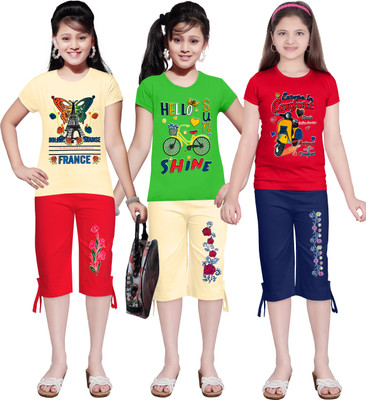 KS KOARRA Girls Casual T-shirt Track Pants(51 MULTICOLOURRS)