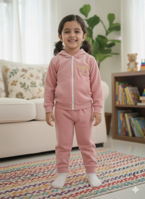 Belvik Boys & Girls Casual Top Pant(Pink)