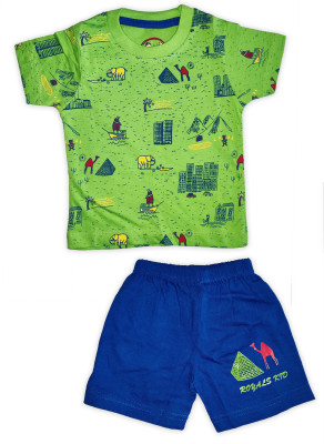 Moreno Baby Boys & Baby Girls Casual T-shirt Shorts(green-3)