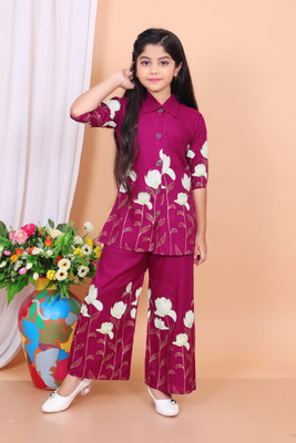 Baby Queen Girls Party(Festive) Kurta Pyjama(Purple)