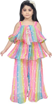 KIDS PARYANIS Baby Girls Party(Festive) Top Pyjama(Multicolor)