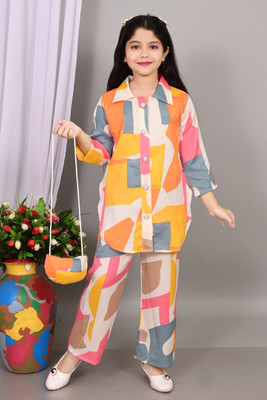 RJC Girls Party(Festive) Top Pant(Yellow)