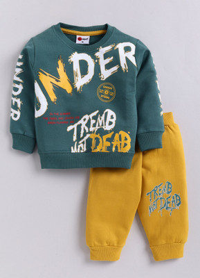 Mars Infiniti Boys & Girls Casual Sweatshirt Track Pants(Emerald & Mustard)