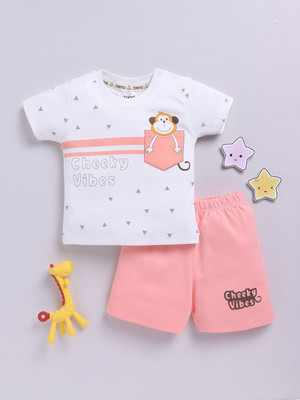 YK X Tinyo Boys & Girls Casual Top Shorts(White)