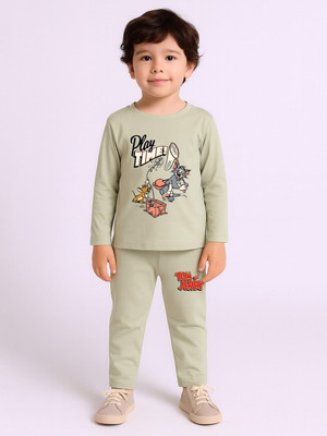 YK X Minute Mirth Boys Casual T-shirt Pyjama(Green)