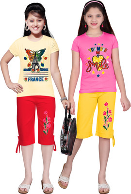 KS KOARRA Girls Casual T-shirt Track Pants(40 MULTICOLOURRS)