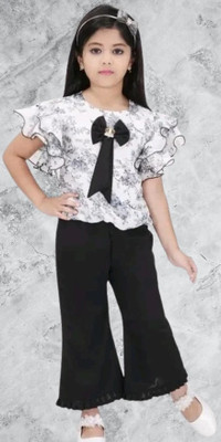 DWIVEDI Girls Party(Festive) Top Pant(BLACK)