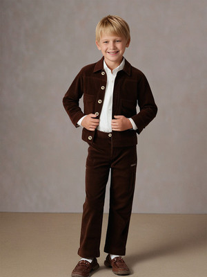 Cherry Crumble by Nitt Hyman Baby Boys & Baby Girls Casual Sweatshirt Trouser(Maroon)