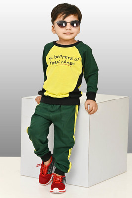 carrydreams Boys & Girls Casual T-shirt Trouser(LEMON)
