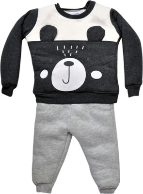 Rihav Baby Boys & Baby Girls Casual Sweatshirt Track Pants(GreyBear)
