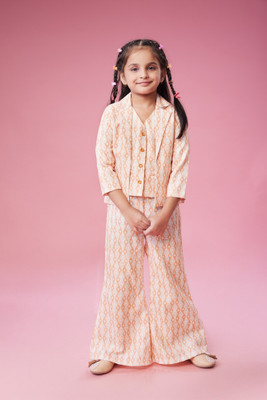 Mastarang Girls Party(Festive) Top Pant(Peach)