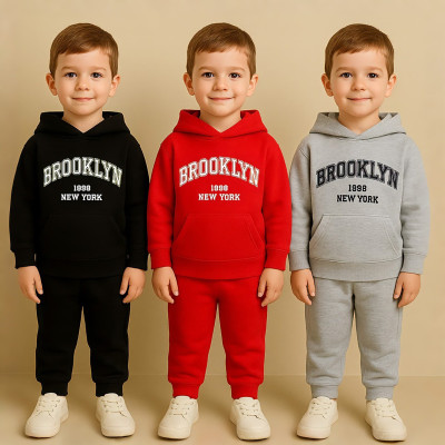 FASTCRY Boys & Girls Casual Sweatshirt Pant(Red,Grey & Black)