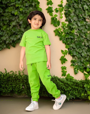 ELAN FASHION Baby Boys Party(Festive) T-shirt Pant(GREEN)