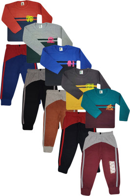 Jisha Boys Casual T-shirt Capri(Multicolor)