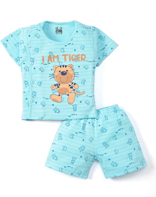 Wonder Klothes Baby Boys & Baby Girls Casual T-shirt Shorts(Blue)