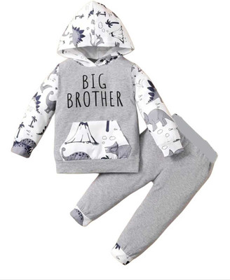 INDHRANI TEXTILES Baby Boys Casual T-shirt Pant(Grey)