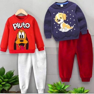 DODODEEKIDS COLLECTION Baby Boys & Baby Girls Casual Sweatshirt Pant(Multicolor)