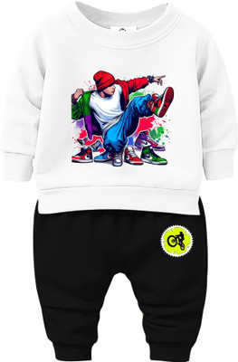 Outfit vs attire Boys Casual Sweatshirt Track Pants(White / Black 1)