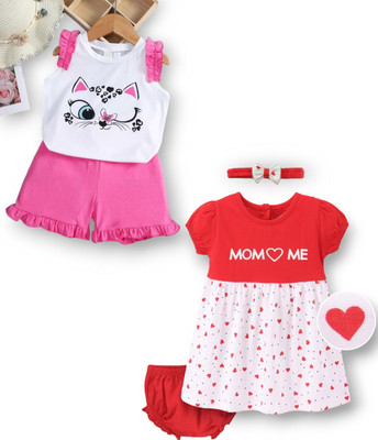 saffronn Baby Girls Party(Festive) Dress Pant(RED, PINK, WHITE)