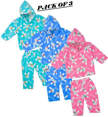 SHINING4 Baby Boys & Baby Girls Casual Dress Pyjama(MULTICOLOR)