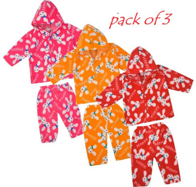 SHINING4 Baby Boys & Baby Girls Casual Dress Pyjama(Multicolor)