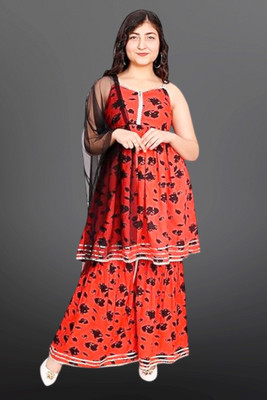 OLD JERSEY Girls Casual Top Shrug(Red)