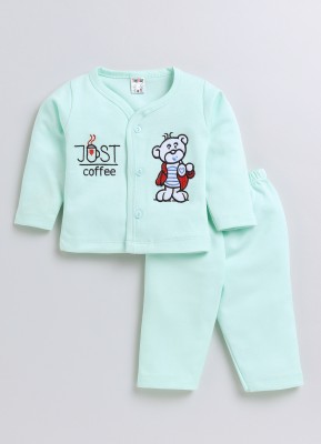 TINY BINY Baby Boys & Baby Girls Casual Top Pyjama(Light Green)