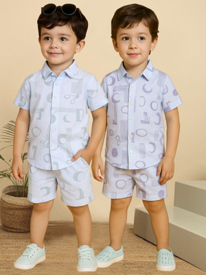 PROVOGUE Boys Casual Shirt Shorts(Multicolor)