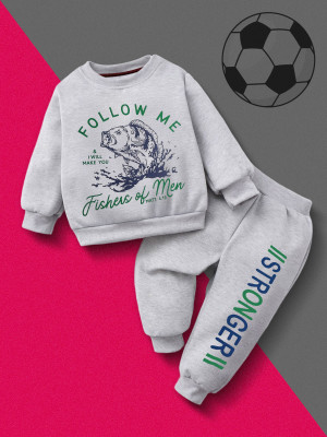 INDIA FASHION FAB Boys & Girls Casual Sweatshirt Track Pants(GRAY)