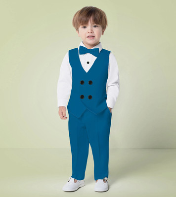 couture x Baby Boys Party(Festive) Jacket Pant, Shirt(BLUE)