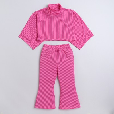 taffykids Girls Casual Top Pant(Pink)