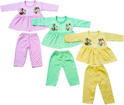 SHINING4 Baby Boys & Baby Girls Party(Festive) Dress Pyjama(Green)