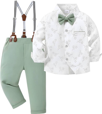 EZIKIDS Baby Boys & Baby Girls Party(Festive) Shirt Pant(PISTA)