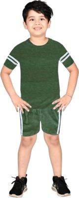 SBN Newlifestyle Boys Casual T-shirt Pant(Green)