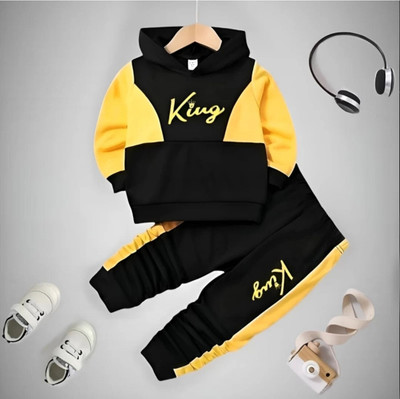 OSAMWEAR Baby Girls Casual Sweatshirt Track Pants(Yellow)