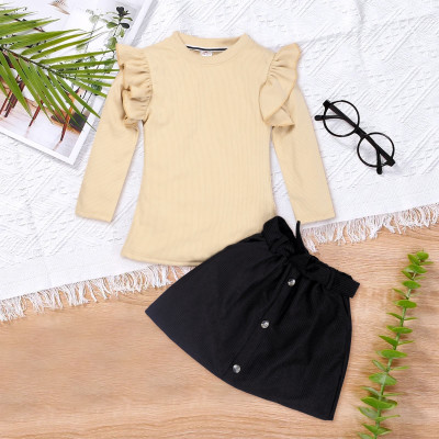 AVOVU Baby Girls Party(Festive) Skirt Skirt, Top(Cream)
