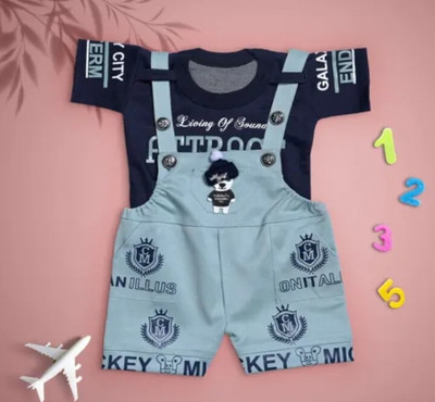 MARUF DRESSES Baby Boys & Baby Girls Party(Festive) Dress Dress(Light Blue)