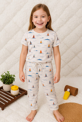 LILASTEX Boys & Girls Dora Casual T-shirt Pant(Multicolor 6)