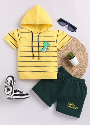 carrydreams Boys Casual T-shirt Shorts(YELLOW)