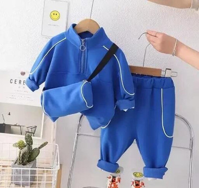 Xbye Baby Boys & Baby Girls Casual Sweatshirt Track Pants, Slingbag(Blue)