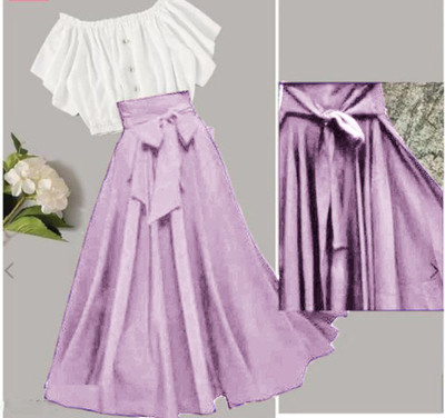 HouseOfCommon Girls Casual Top Pant(Pink)