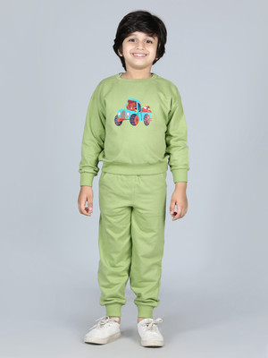 Aww Hunnie Boys Party(Festive) T-shirt Pant(Light Green)