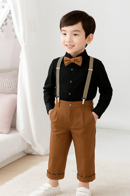 Bleckz Someck Boys Party(Festive) Shirt Pant(Black)