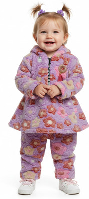 VNOTTY FASHION Baby Girls Casual Sweater Pyjama(Purple)