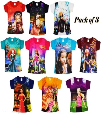 MUSTOVY Boys & Girls Casual T-shirt Pyjama(multi colour)