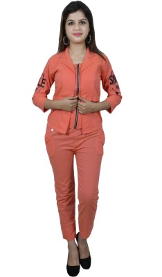 MTKUKI Girls Party(Festive) Jacket Pant, Top(Peach)